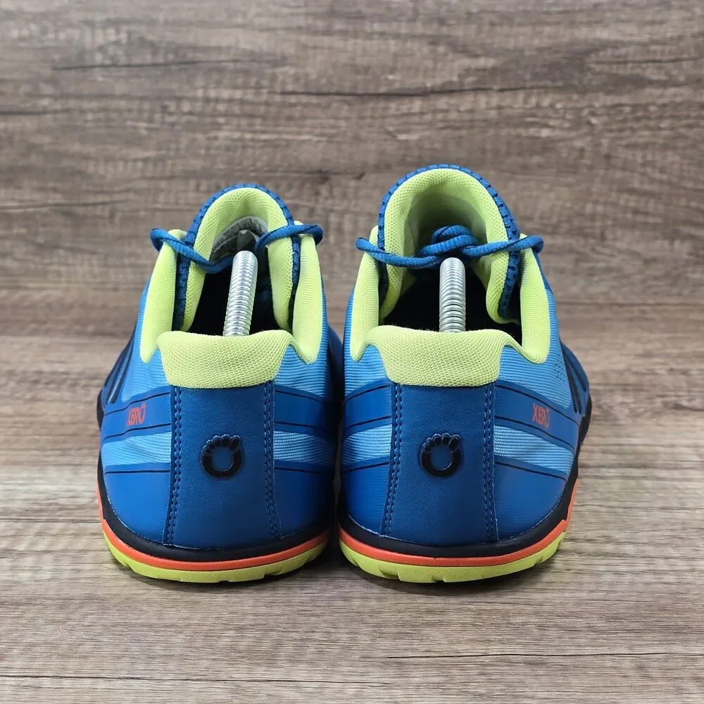 Xero Shoes HFS II Men's Size 11.5 Blue Neon Green Running Shoes (XY08-11/SS24)